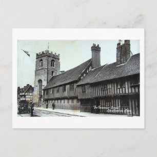 Postcard, Stratford-upon-Avon, Grammar School Postcard