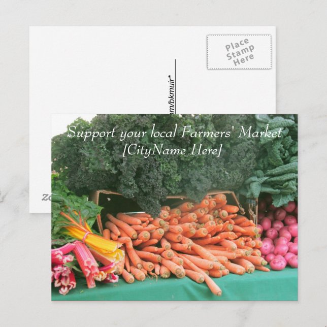 Postcard - Support Farmers Market - Carrots (Front/Back)