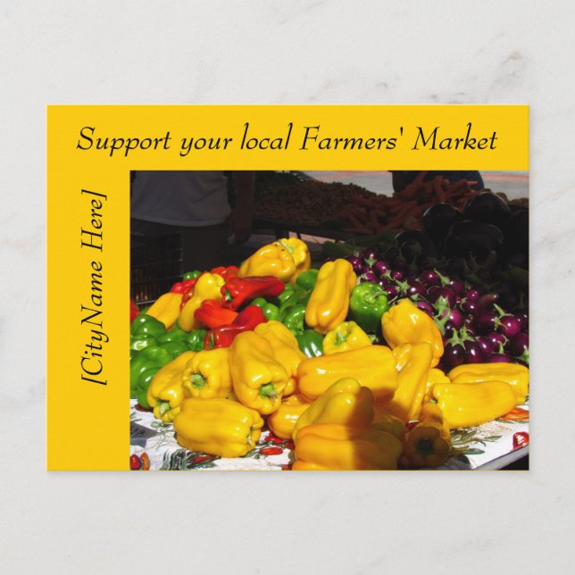 Postcard - Support Farmers Market - Peppers (Front)