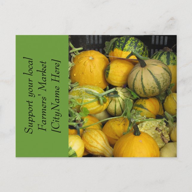 Postcard - Support Farmers Market - Squash (Front)