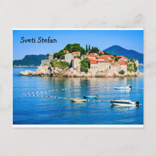 Postcard Sveti Stefan Budva Montenegro