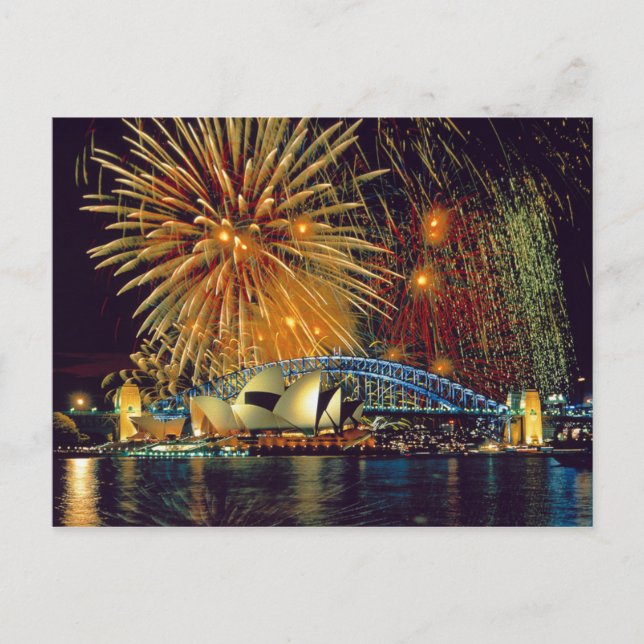 Postcard Sydney Opera House (Fireworks), Sydney (Front)
