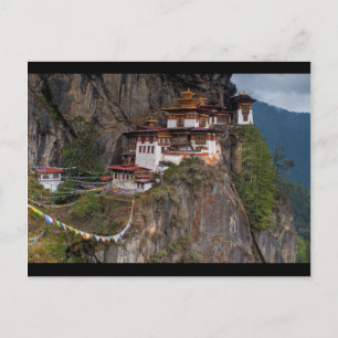 Postcard Taktsang Monastery Tiger´s nest in Bhutan