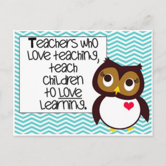 Postcard- Teacher and Owl Postcard