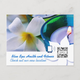 Postcard Template Blue Spa