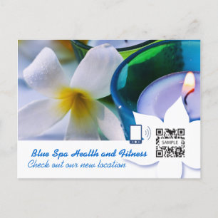 Postcard Template Blue Spa