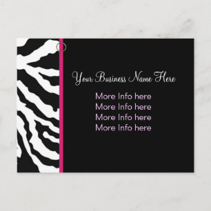 Postcard Template :: Bold Zebra Print