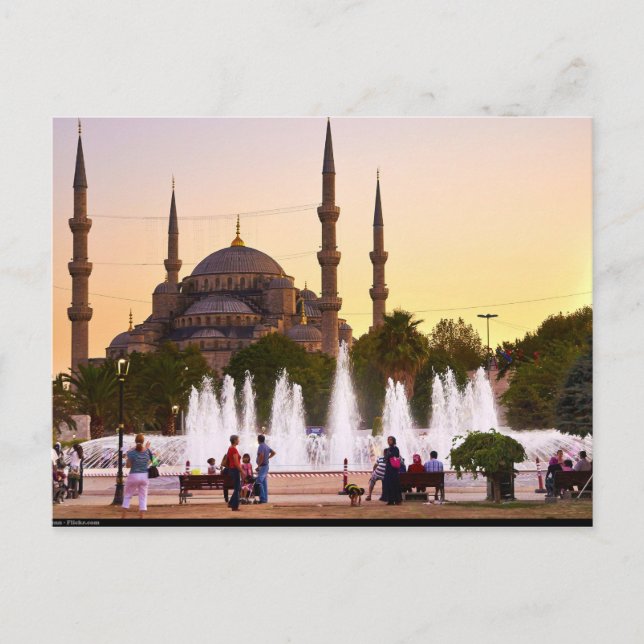Postcard The Blue mosque, Turkey, Istanbul (Front)