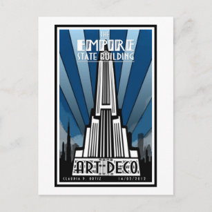 Postcard - The Empire State Building Art Deco