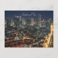 Postcard, the Frankfurt skyline at night