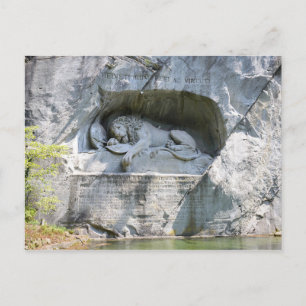 Postcard The Lion Monument, Lucerne, Switzerland