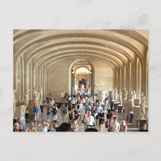 Postcard The Louvre Museum in Summer, Paris France (Front)