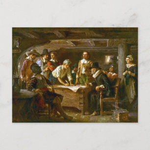 Postcard The Mayflower Compact Ferris 1620