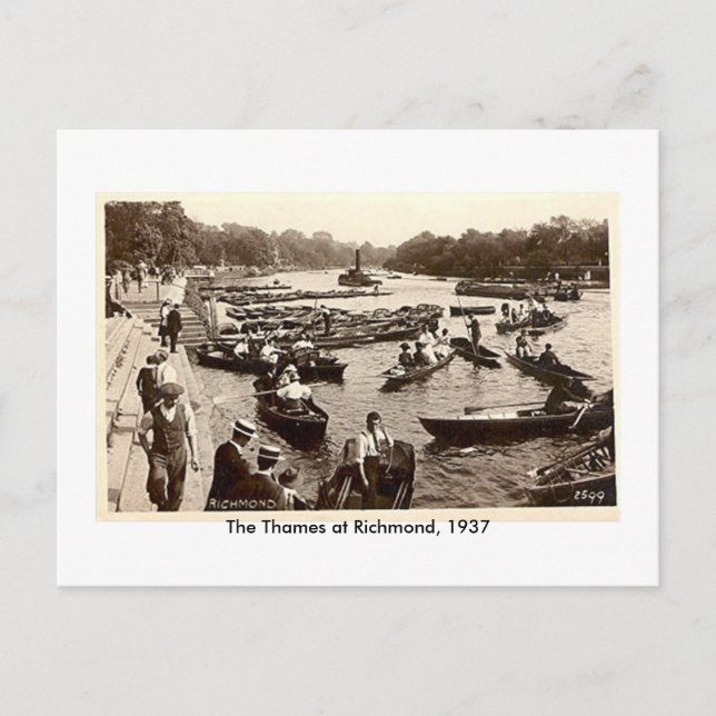 Postcard, The Thames at Richmond, 1937 Postcard (Front)