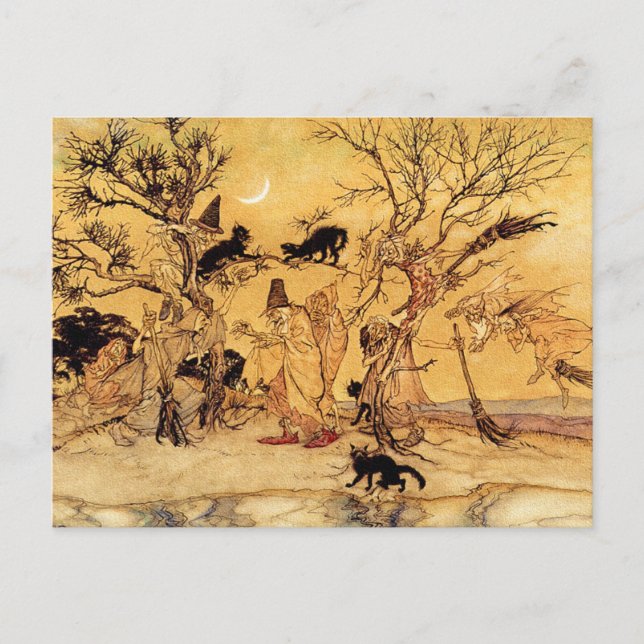 Postcard:  The Witches Sabbath - Halloween Art Postcard (Front)