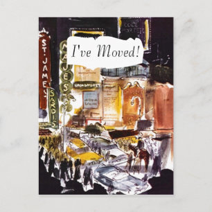 Postcard Theatre district NYC I've Moved PC