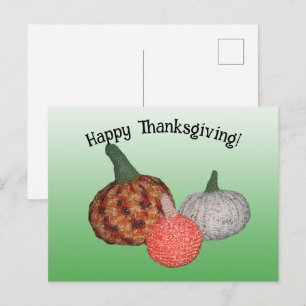 Postcard - Three Pumpkins