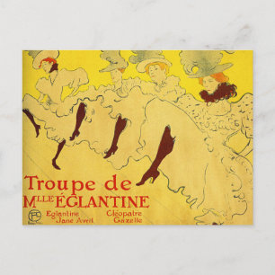 Postcard: Toulouse-Lautrec - Dance Troupe Postcard