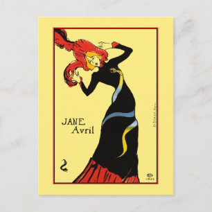 Postcard:  Toulouse Lautrec - Jane Avril Postcard