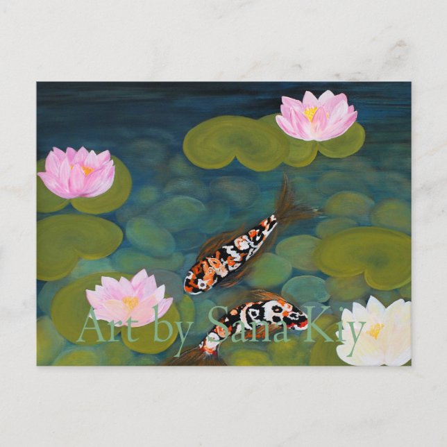 Postcard. Two Koi Fish Postcard (Front)