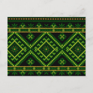 Postcard Ukrainian Embroidery Print