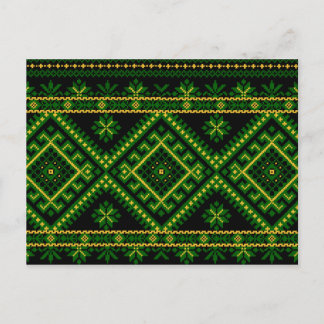 Postcard Ukrainian Embroidery Print