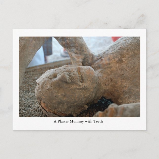 Postcard, UNESCO Mummy, Pompeii, Italy Teeth Postcard (Front)