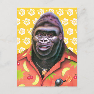 Postcard Vain Gorilla design.