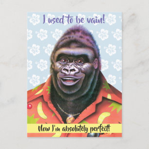 Postcard Vain Gorilla design.