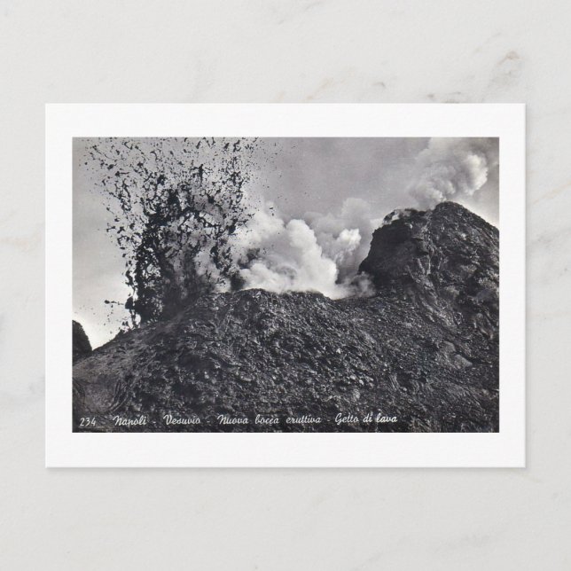 Postcard, Vesuvius Erupting Postcard (Front)