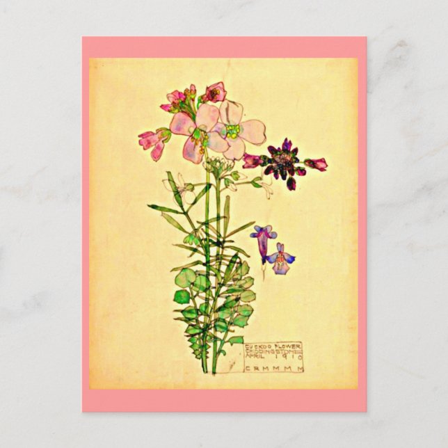 Postcard-Vintage Art-Charles Rennie Mackintosh 28 Postcard (Front)