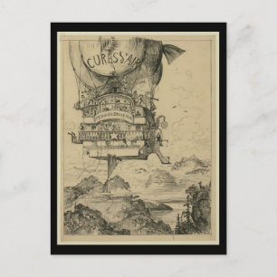 Postcard-Vintage Art-Hot Air Balloons 3 Postcard
