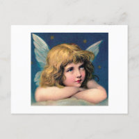 POSTCARD : VINTAGE CHRISTMAS ANGEL/CHERUB