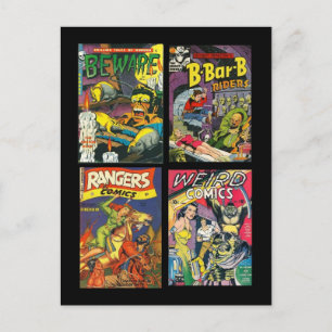 Postcard Vintage Comic Book Covers