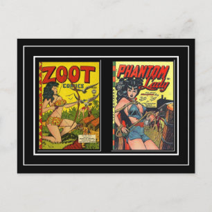Postcard Vintage Comic Book Covers