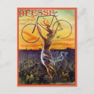Postcard: Vintage French Bicycle Art Postcard
