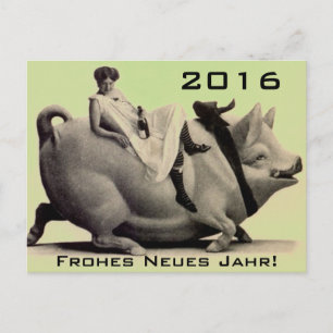 Postcard Vintage Happy New Year frohes neues jahr