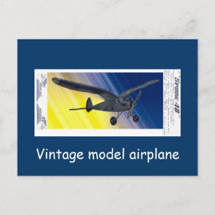 Postcard -  Vintage model aeroplane - Spook