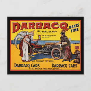 Postcard: Vintage Race Car: Darracq Cars Beats Tim Postcard