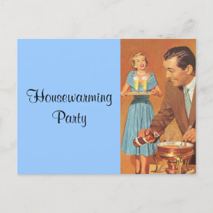 Postcard Vintage Retro Housewarming Party Favours