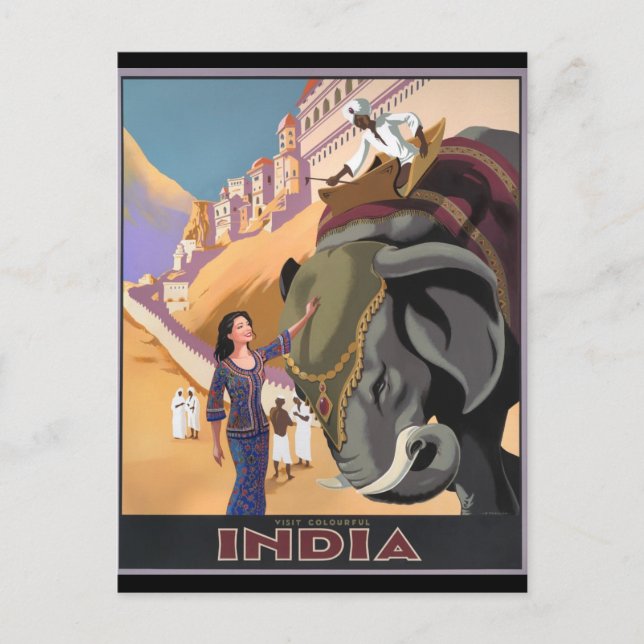 Postcard-Vintage Travel-India Postcard (Front)