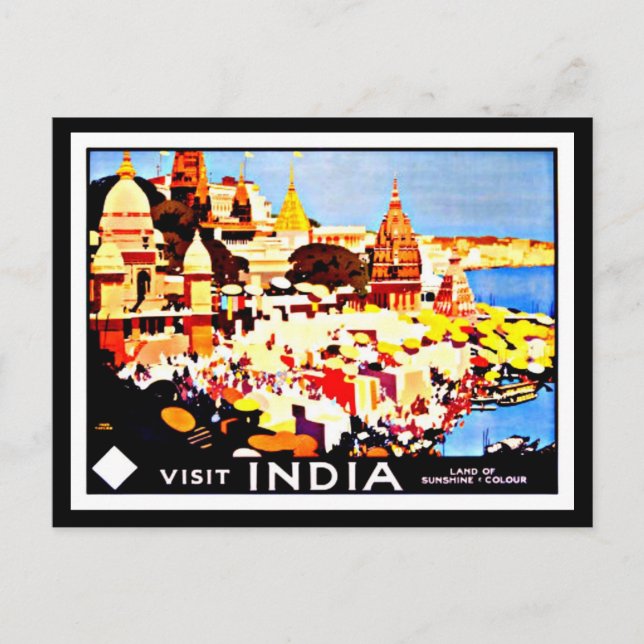 Postcard-Vintage Travel-India Postcard (Front)