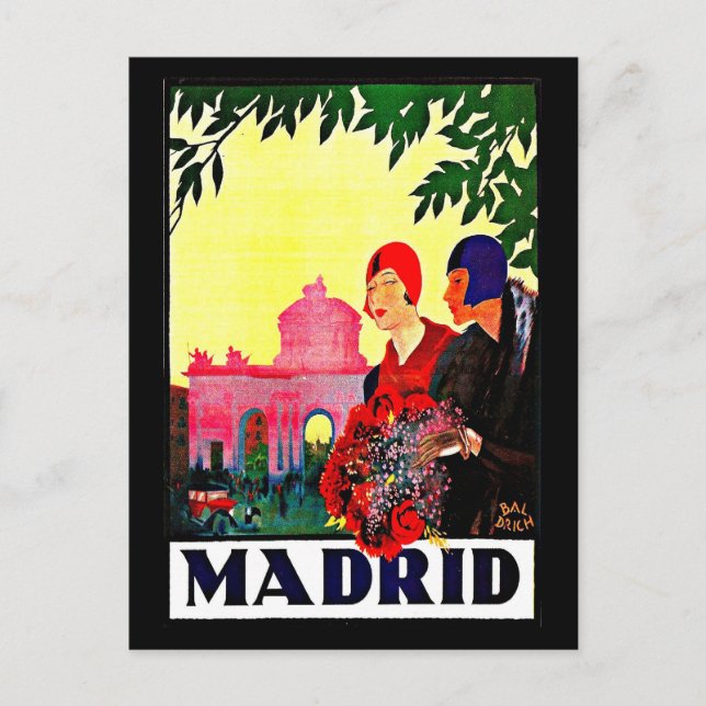 Postcard-Vintage Travel-Madrid Postcard (Front)