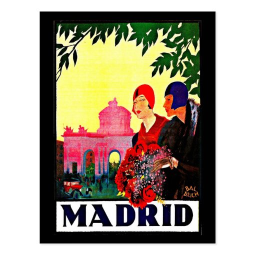 Image of Postcard-Vintage Travel-Madrid Postcard
