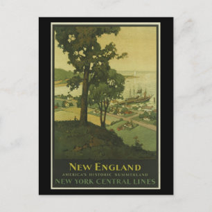 Postcard-Vintage Travel-New England Postcard