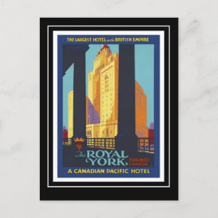 Postcard Vintage Travel Royal York Hotel 1945