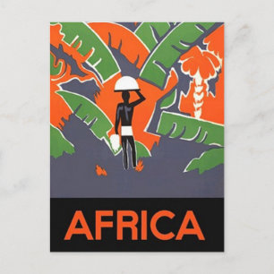 Postcard Vintage Travel Trip Ad Africa Vacation