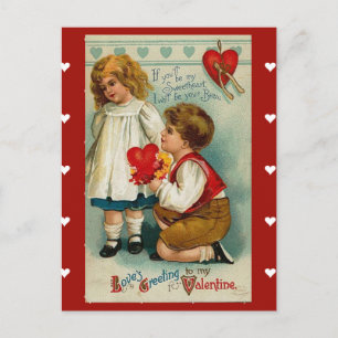 Postcard-Vintage Valentine for your sweetheart Holiday Postcard