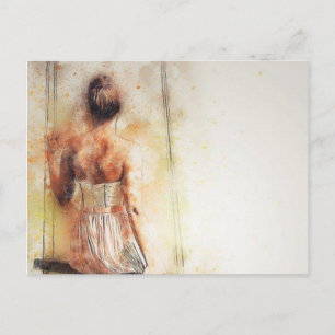 Postcard Vintage Woman