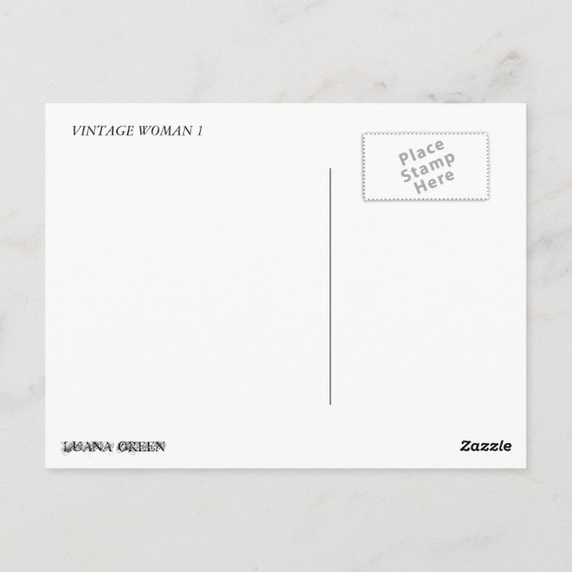 POSTCARD VINTAGE WOMAN 1 (Back)